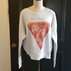 Wildfox My Date Pizza Sweatshirt Size M